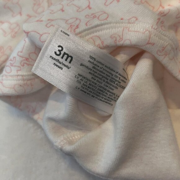 Brand New Carter's White and PInk One Piece 3 Months NWT - Picture 4 of 7